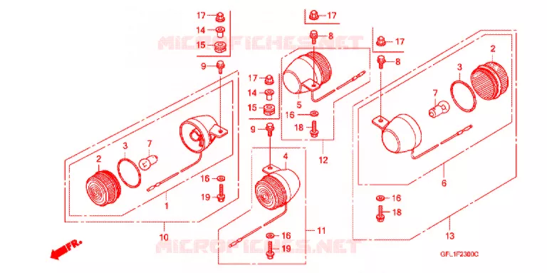 INDICATOR (2) Honda MOTO 50 MONKEY 2004  Z50J4_M