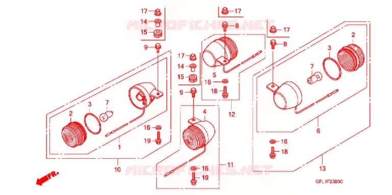 INDICATOR (2) Honda MOTO 50 MONKEY 2004  Z50J4_M