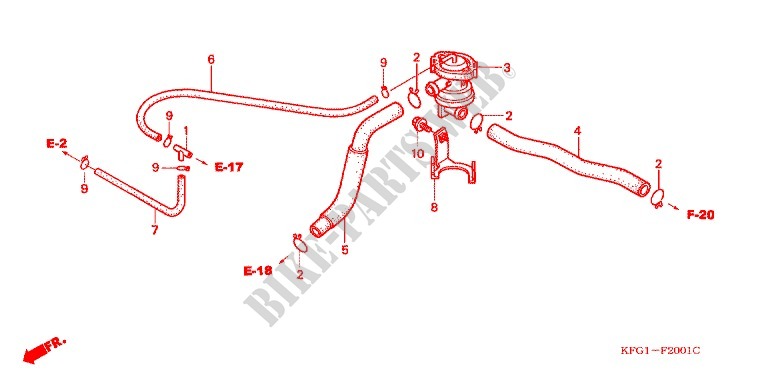AIR INJECTION VALVE for Honda FORESIGHT 250 EX 2005