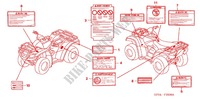 CAUTION LABEL (1) for Honda FOURTRAX 500 FOREMAN 2005