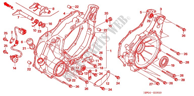 CRANKCASE COVER for Honda FOURTRAX 500 FOREMAN 2006