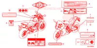 CAUTION LABEL (1) for Honda CBR 650 F TRICOLORE 2016