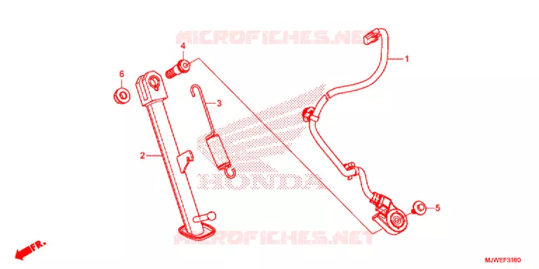 SIDE STAND Honda MOTO 500 CBR 2016  CBR500RG