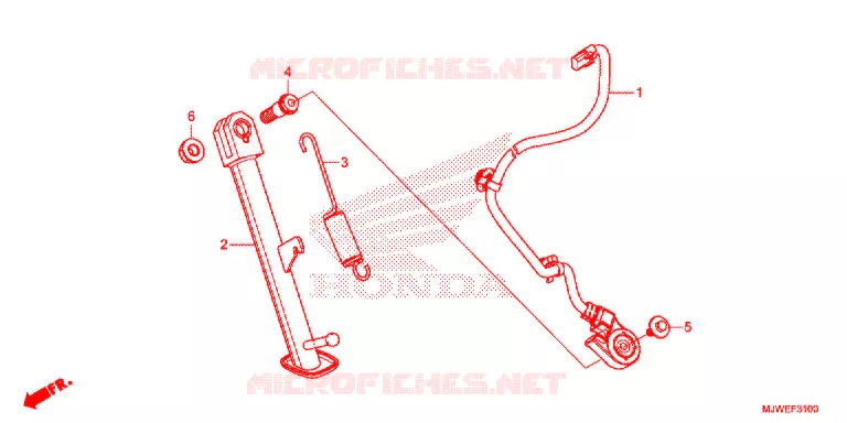 SIDE STAND Honda MOTO 500 CBR 2016  CBR500RAG