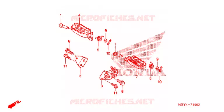 PEDAL Honda MOTO 450 CRF 2007  CRF450X7