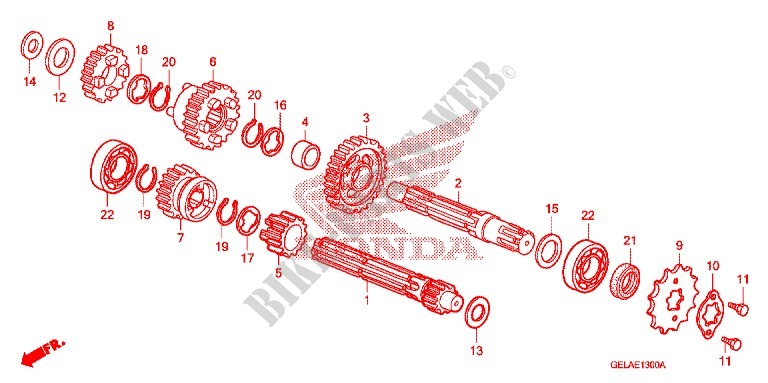 GEARBOX for Honda CRF 50 2007