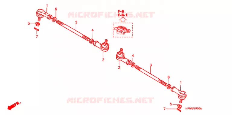TIE ROD Honda ATV 500 FOURTRAX 2007  TRX500FE7