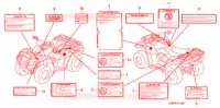 CAUTION LABEL (1) for Honda FOURTRAX 680 RINCON CAMO 2007