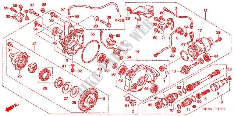 FRONT FINAL GEAR for Honda FOURTRAX 680 RINCON 2007
