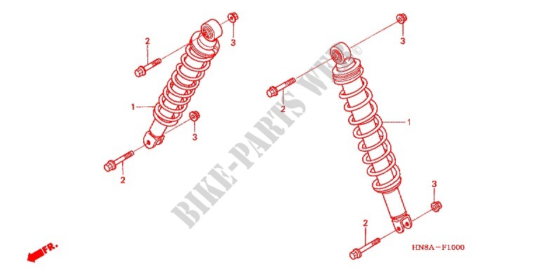 FRONT SHOCK ABSORBER for Honda FOURTRAX 680 RINCON 2007