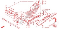 SWINGARM   CHAIN CASE for Honda VFR 800 INTERCEPTOR TRICOLOR 2007