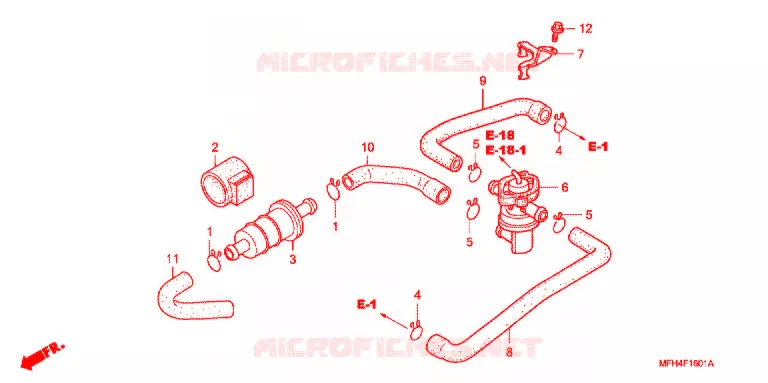 AIR INJECTION CONTROL VALVE Honda MOTO 600 SHADOW 2007  VT600CD7