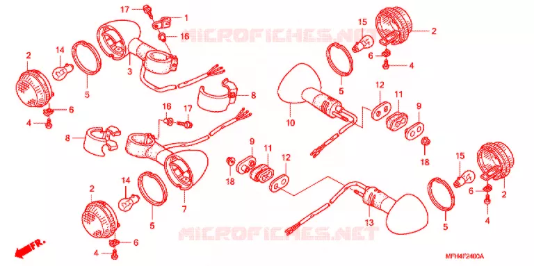 INDICATOR (2) Honda MOTO 600 SHADOW 2007  VT600CD7