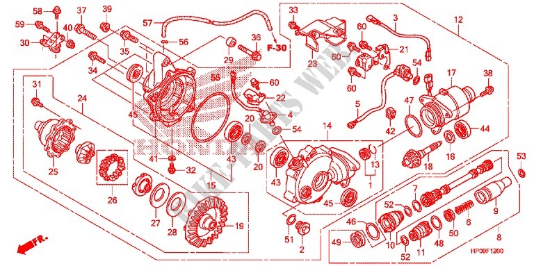 FRONT FINAL GEAR for Honda FOURTRAX 500 FOREMAN 4X4 2009