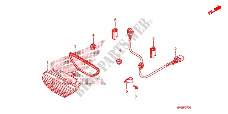 TAILLIGHT (2) for Honda FOURTRAX 500 FOREMAN 4X4 2009