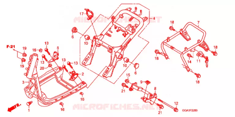 FRAME Honda SCOOTER 50 RUCKUS 2011  NPS50B