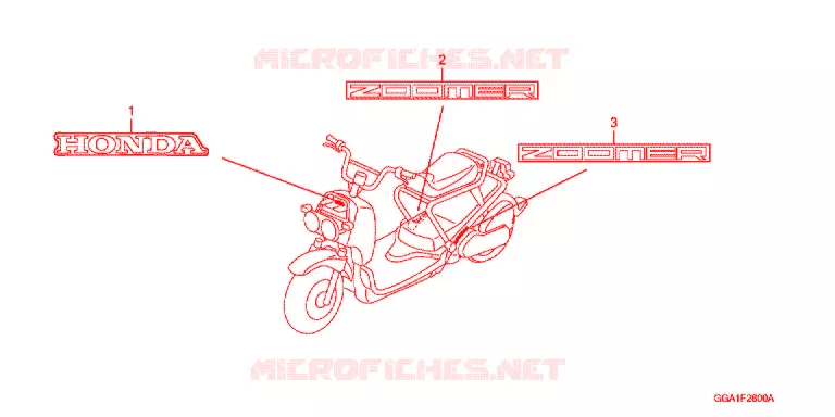 STICKERS Honda SCOOTER 50 RUCKUS 2011  NPS50B