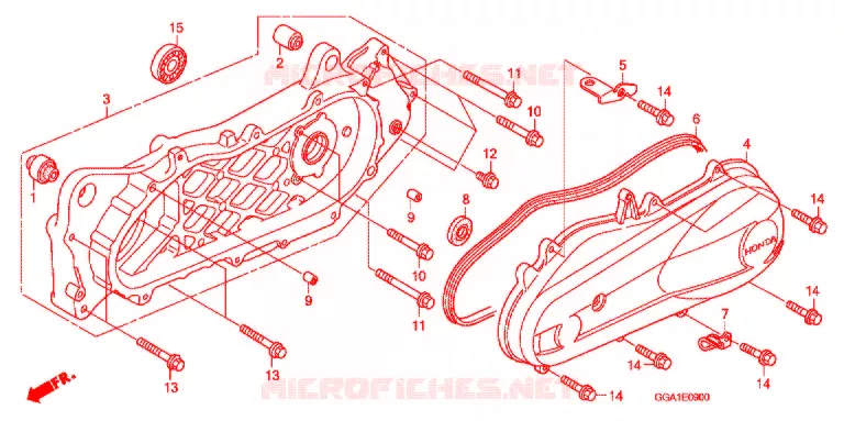 SWINGARM - LEFT CRANKCASE COVER Honda SCOOTER 50 RUCKUS 2011  NPS50B