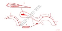 STICKERS (VT750CA/CS) for Honda SHADOW VT 750 ABS TWO TONE 2012