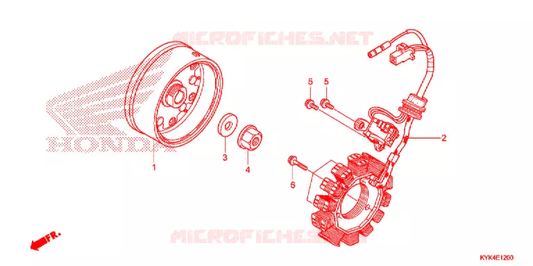 LEFT CRANKCASE COVER - ALTERNATOR (2) Honda MOTO 110 CRF 2013  CRF110FD