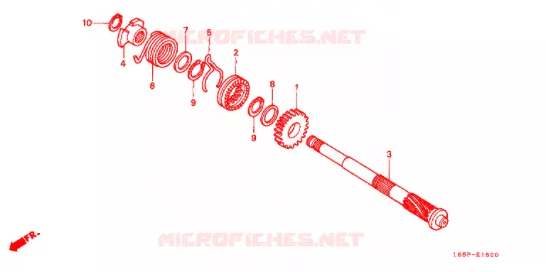 KICKSTARTER AXLE Honda MOTO 50 MONKEY 2012  Z50JC_M