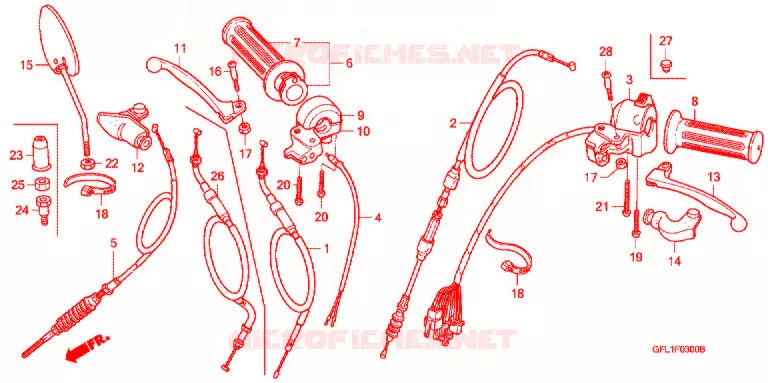 LEVER - SWITCH - CABLE (1) Honda MOTO 50 MONKEY 2016  Z50JC_M