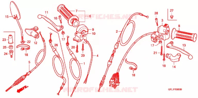 LEVER - SWITCH - CABLE (1) Honda MOTO 50 MONKEY 2012  Z50JC_M