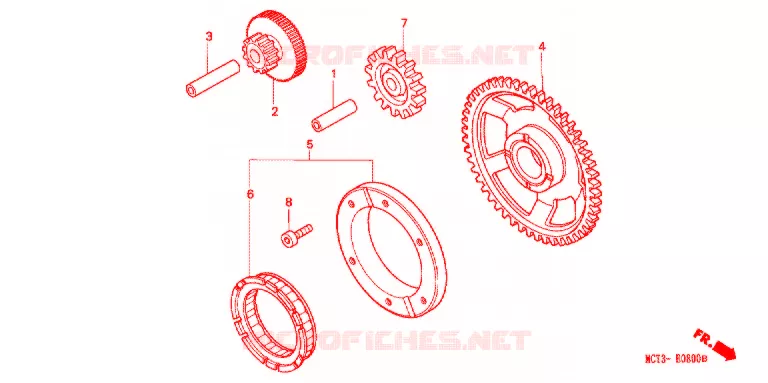 STARTER MOTOR CLUTCH Honda SCOOTER 400 SILVERWING 2003  FJS400A3
