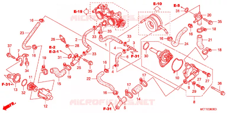 WATER PUMP COVER Honda SCOOTER 400 SILVERWING 2003  FJS400A3