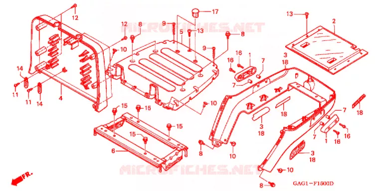 LUGGAGE RACK Honda SCOOTER 50 GYRO 2001  TC50Y_W
