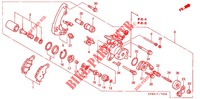 REAR BRAKE CALIPER for Honda REFLEX 250 2003