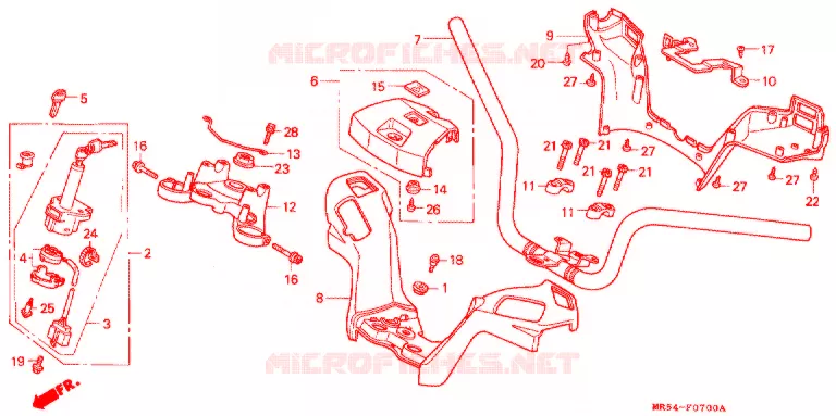 HANDLEBAR Honda MOTO 800 PC800 1996  PC800T