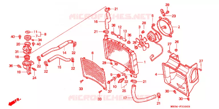 RADIATOR Honda MOTO 800 PC800 1996  PC800T