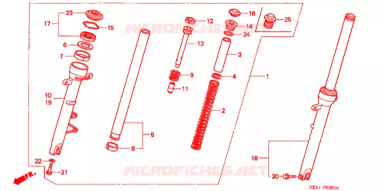 FRONT FORK Honda MOTO 250 HORNET 2000  CB250FY