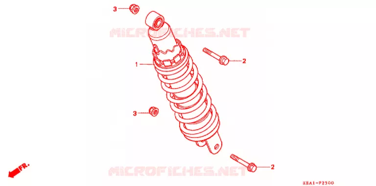 REAR SHOCK ABSORBER (2) Honda MOTO 250 HORNET 2000  CB250FY
