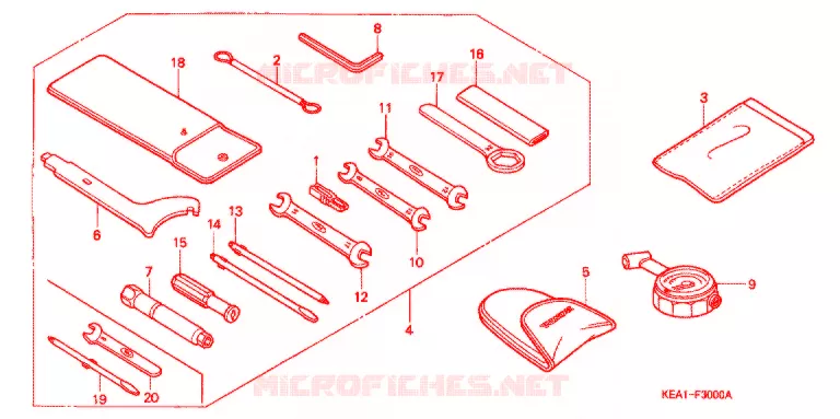 TOOLS - BATTERY BOX Honda MOTO 250 HORNET 2000  CB250FY