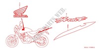 STICKERS (CB250F3/6/7) for Honda CB 250 HORNET 2003