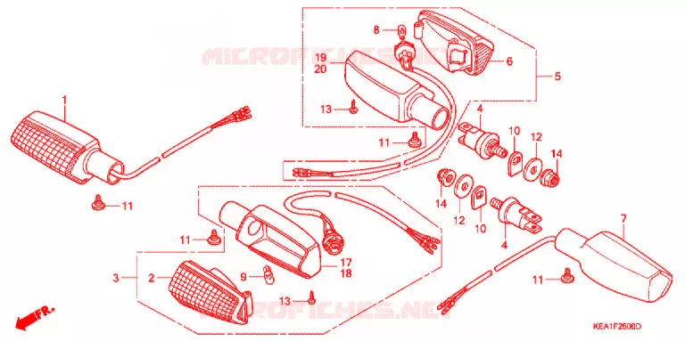 INDICATOR (2) Honda MOTO 250 HORNET 2005  CB250F3
