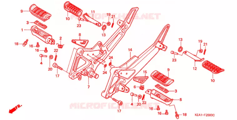 PEDAL Honda MOTO 250 HORNET 2005  CB250F3