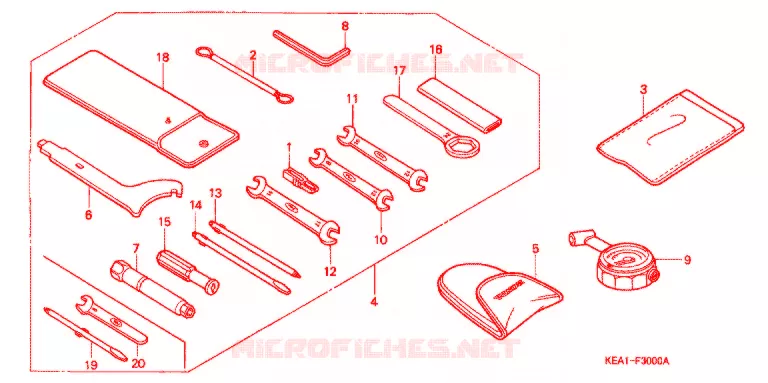 TOOLS - BATTERY BOX Honda MOTO 250 HORNET 2005  CB250F3