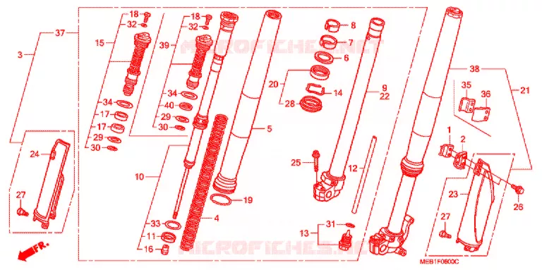 FRONT FORK Honda MOTO 450 CRF 2004  CRF450R4