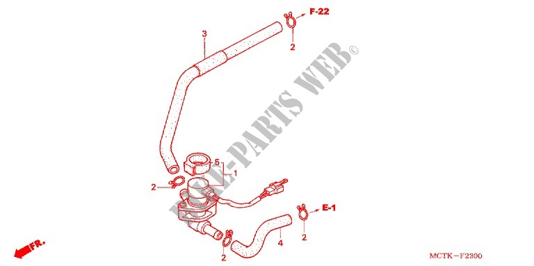 AIR INJECTION VALVE for Honda SILVER WING 600 2005