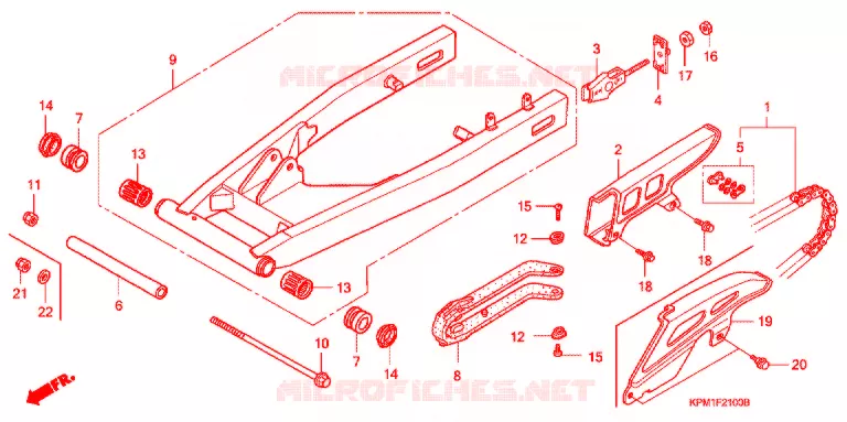 SWINGARM - CHAIN CASE Honda MOTO 223 FTR 2003  FTR2233
