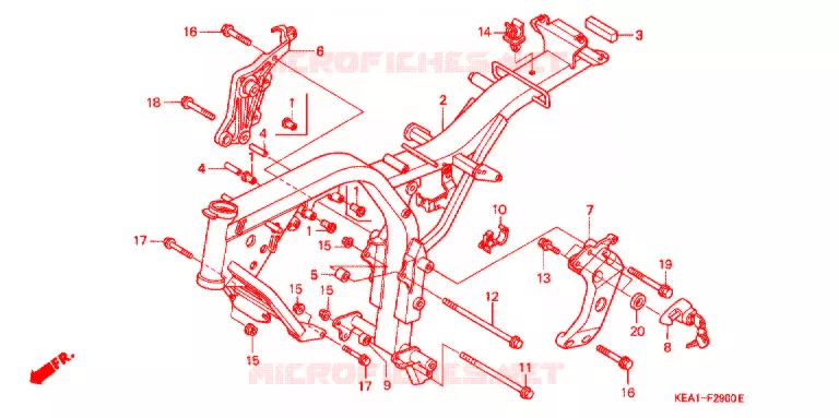 FRAME Honda MOTO 250 HORNET 2001  CB250F1