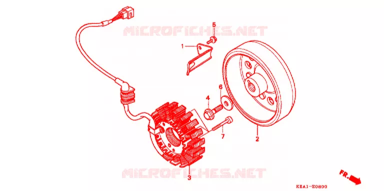 LEFT CRANKCASE COVER - ALTERNATOR (2) Honda MOTO 250 HORNET 2001  CB250F1