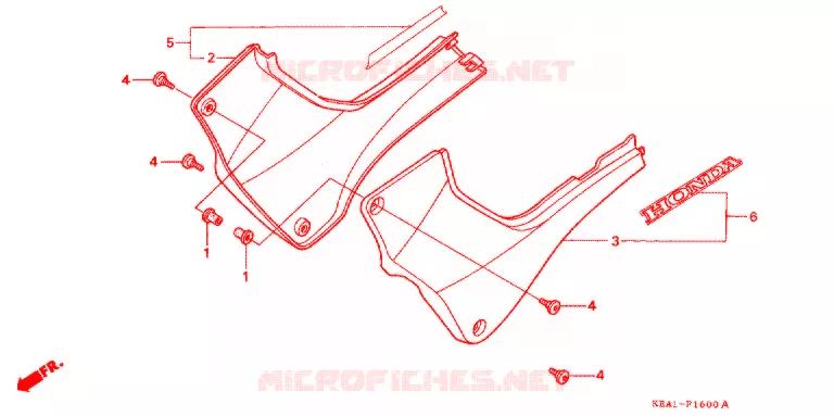 SIDE COVERS Honda MOTO 250 HORNET 2002  CB250F1