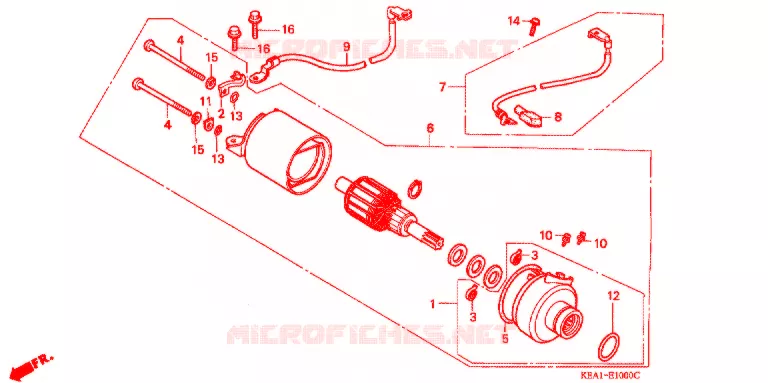 STARTER MOTOR Honda MOTO 250 HORNET 2001  CB250F1