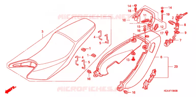 SIDE COVERS Honda MOTO 250 HORNET 1996  CB250FT