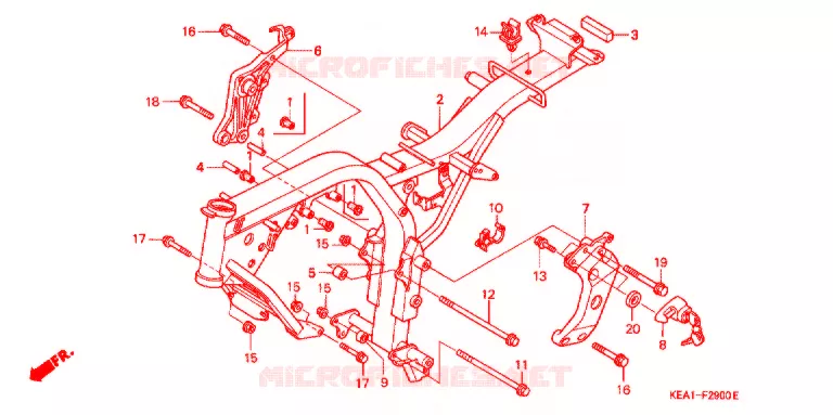FRAME Honda MOTO 250 HORNET 1996  CB250FT