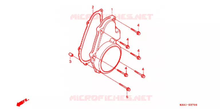 LEFT CRANKCASE COVER - ALTERNATOR (2) Honda MOTO 250 HORNET 1996  CB250FT